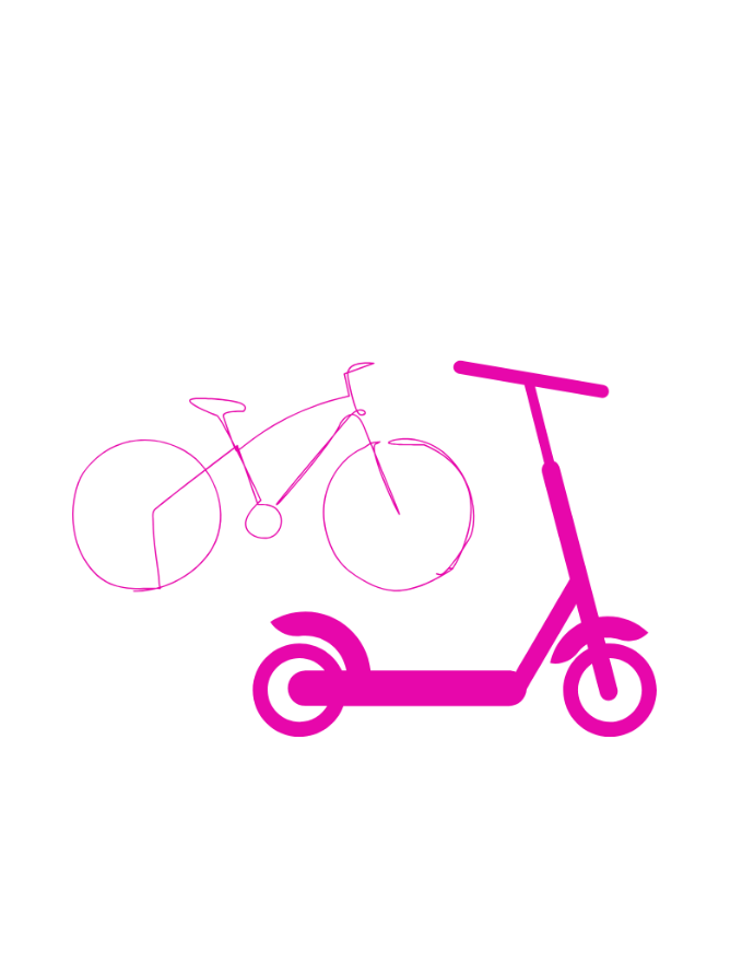Venir en Vélo ou trotinettes